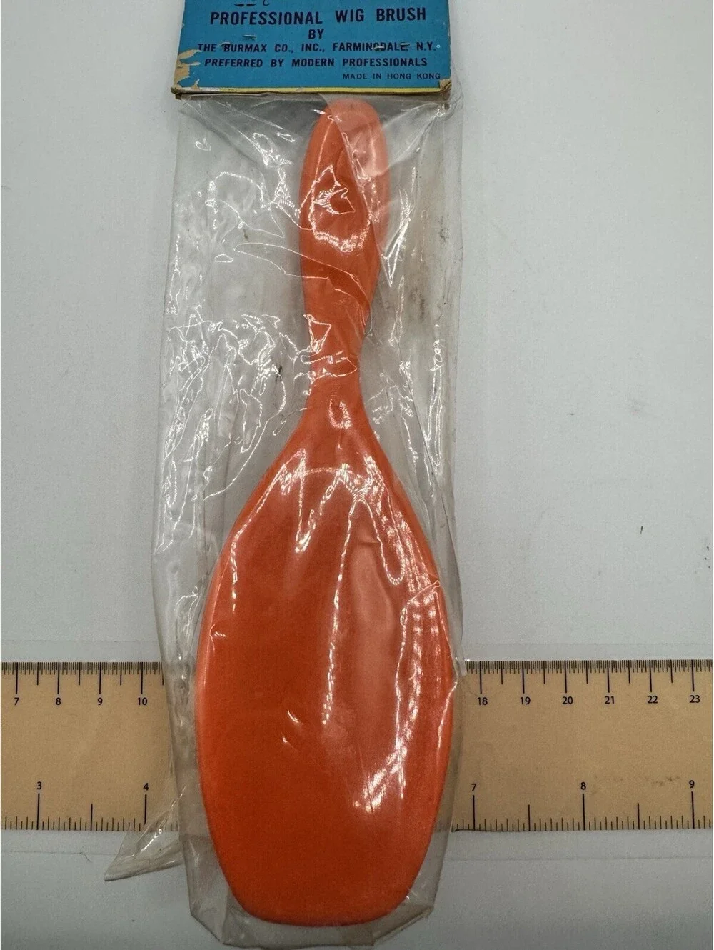Vintage Aristocrat Professional Wig Brush - Orange Made In Hong Kong NOS